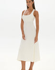 Capri Halter Cross-Back Dress - Ivory