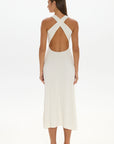 Capri Halter Cross-Back Dress - Ivory