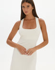 Capri Halter Cross-Back Dress - Ivory
