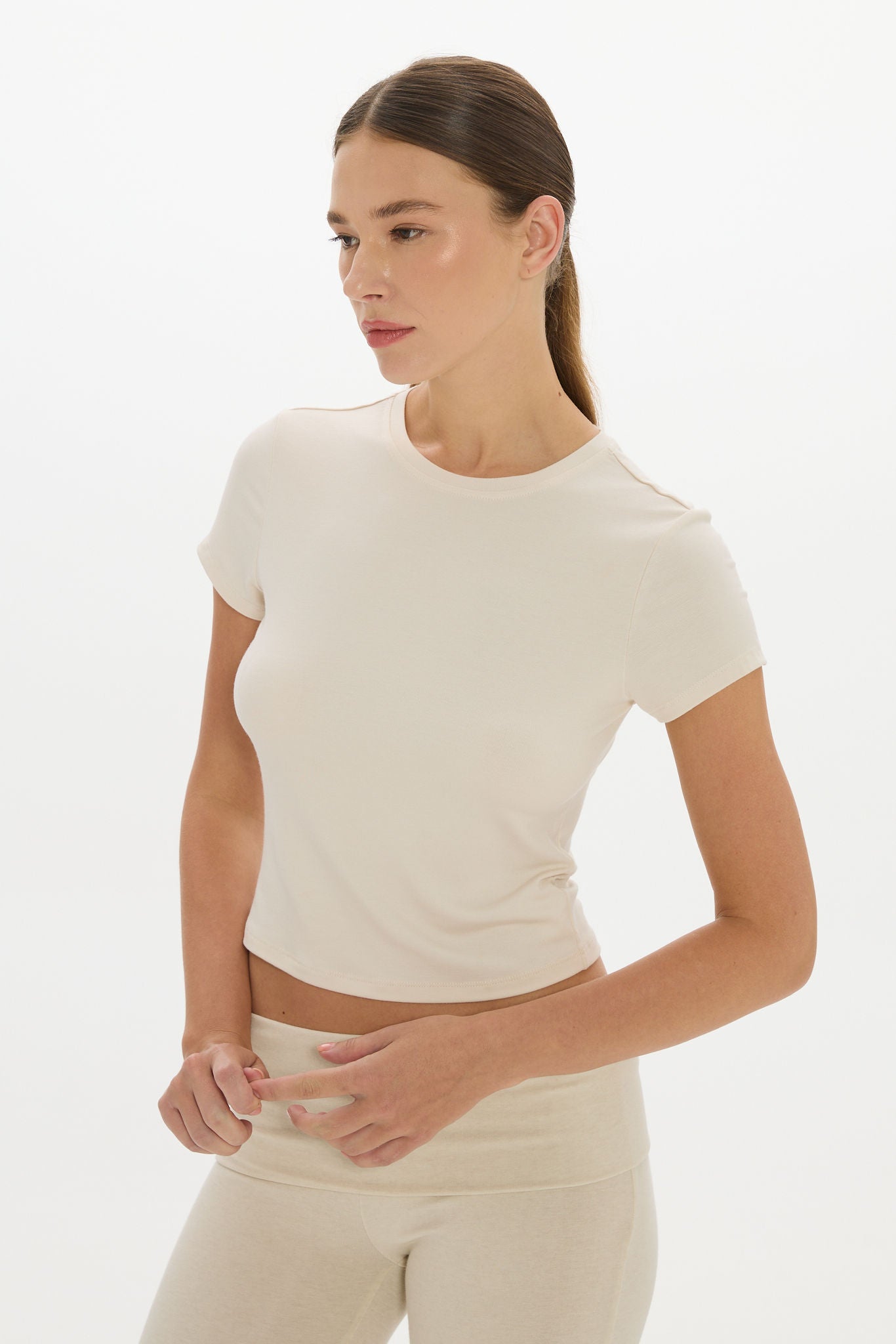 Carly Baby Tee - Cream