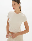 Carly Baby Tee - Cream