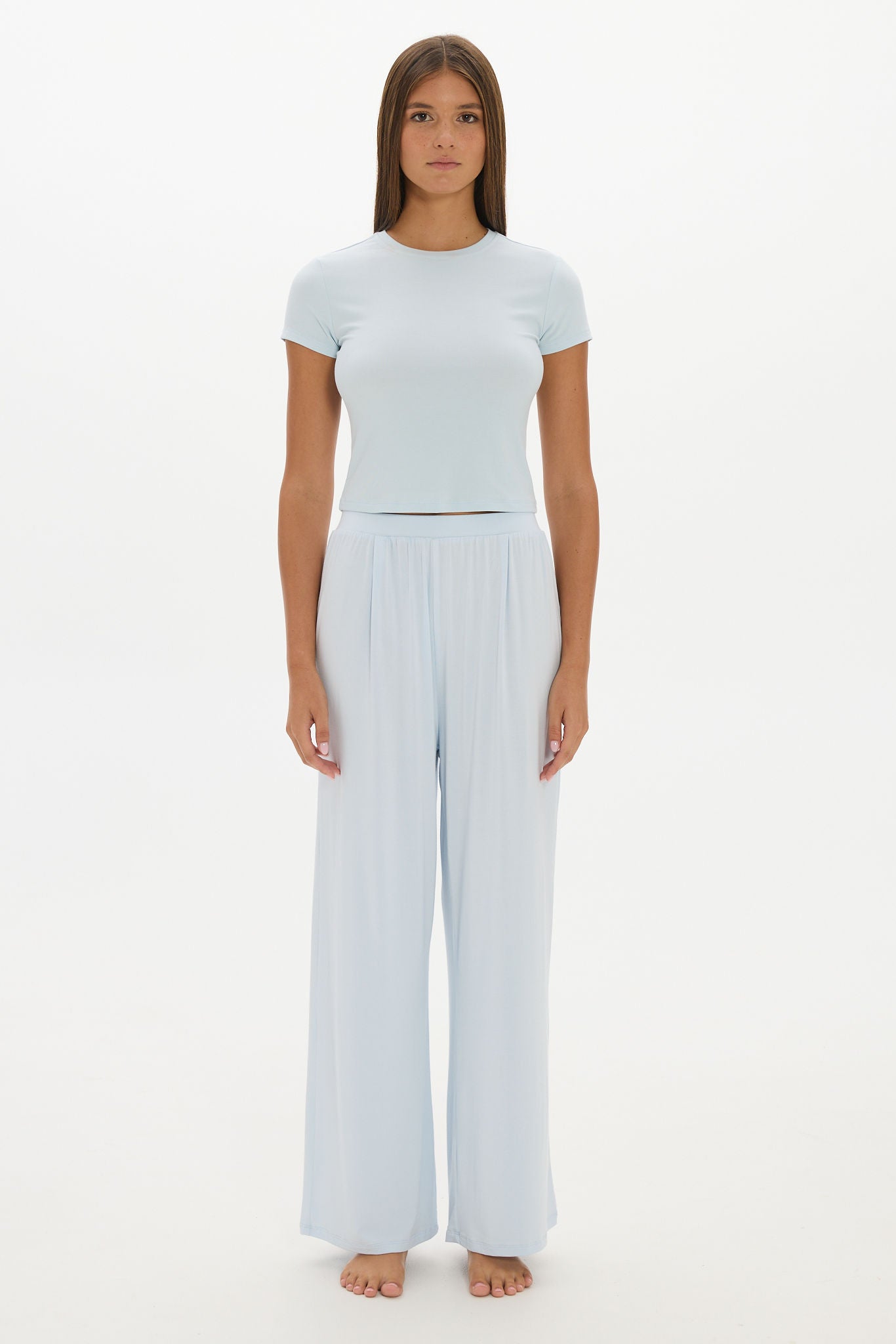 Carly Baby Tee - Pale Azure