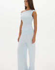 Chloe Off Shoulder Top - Pale Azure