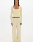 Christy Yoga Wrap Top - Butter