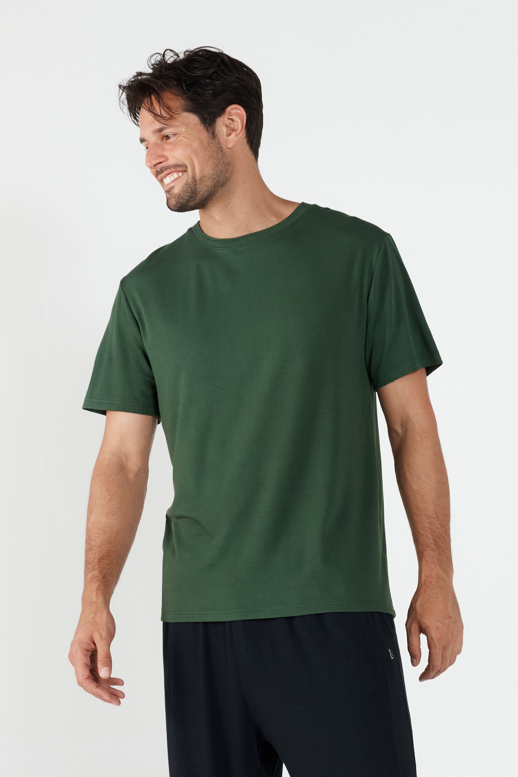 Como Crew Neck T-Shirt - Forest Green