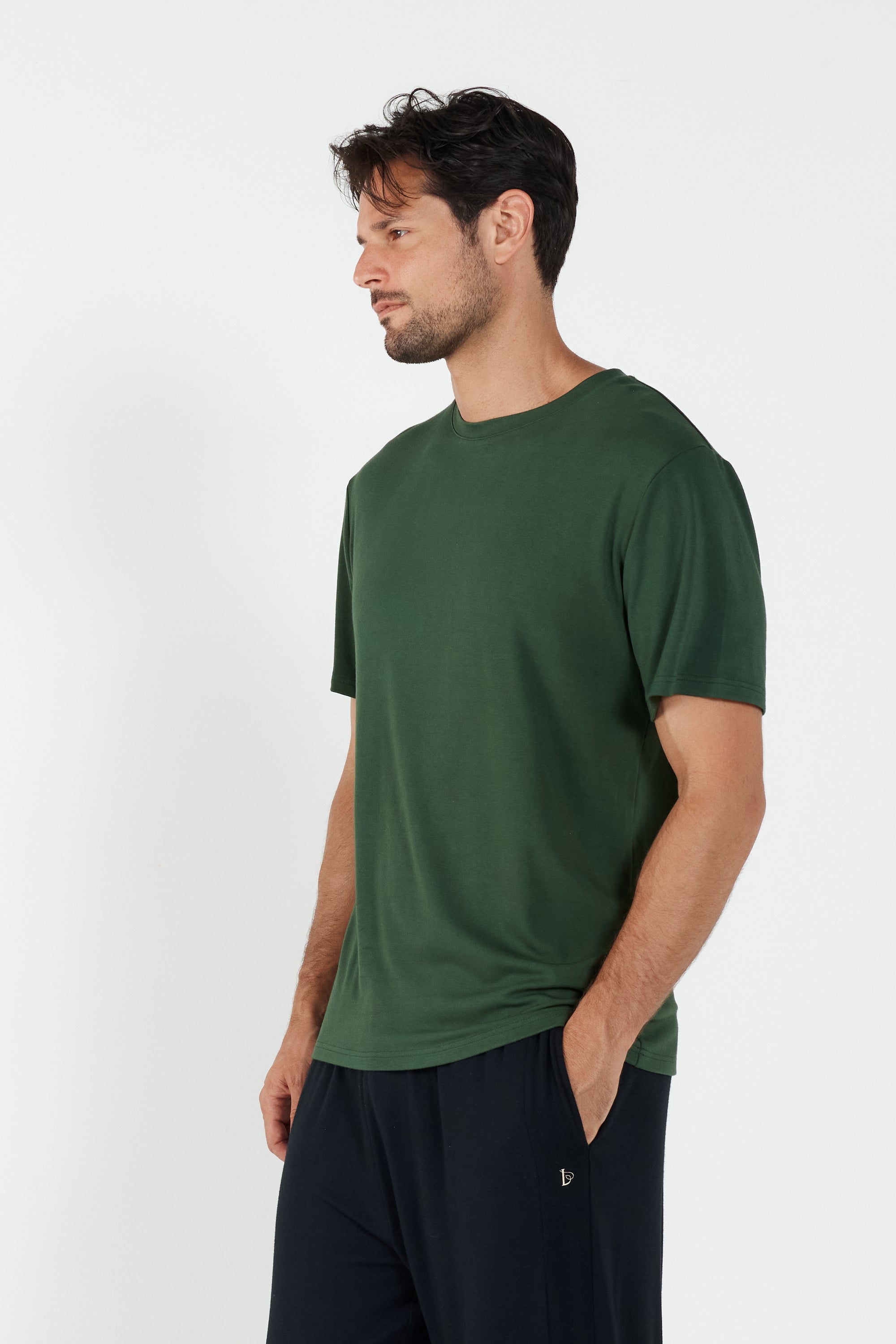 Como Crew Neck T-Shirt - Forest Green