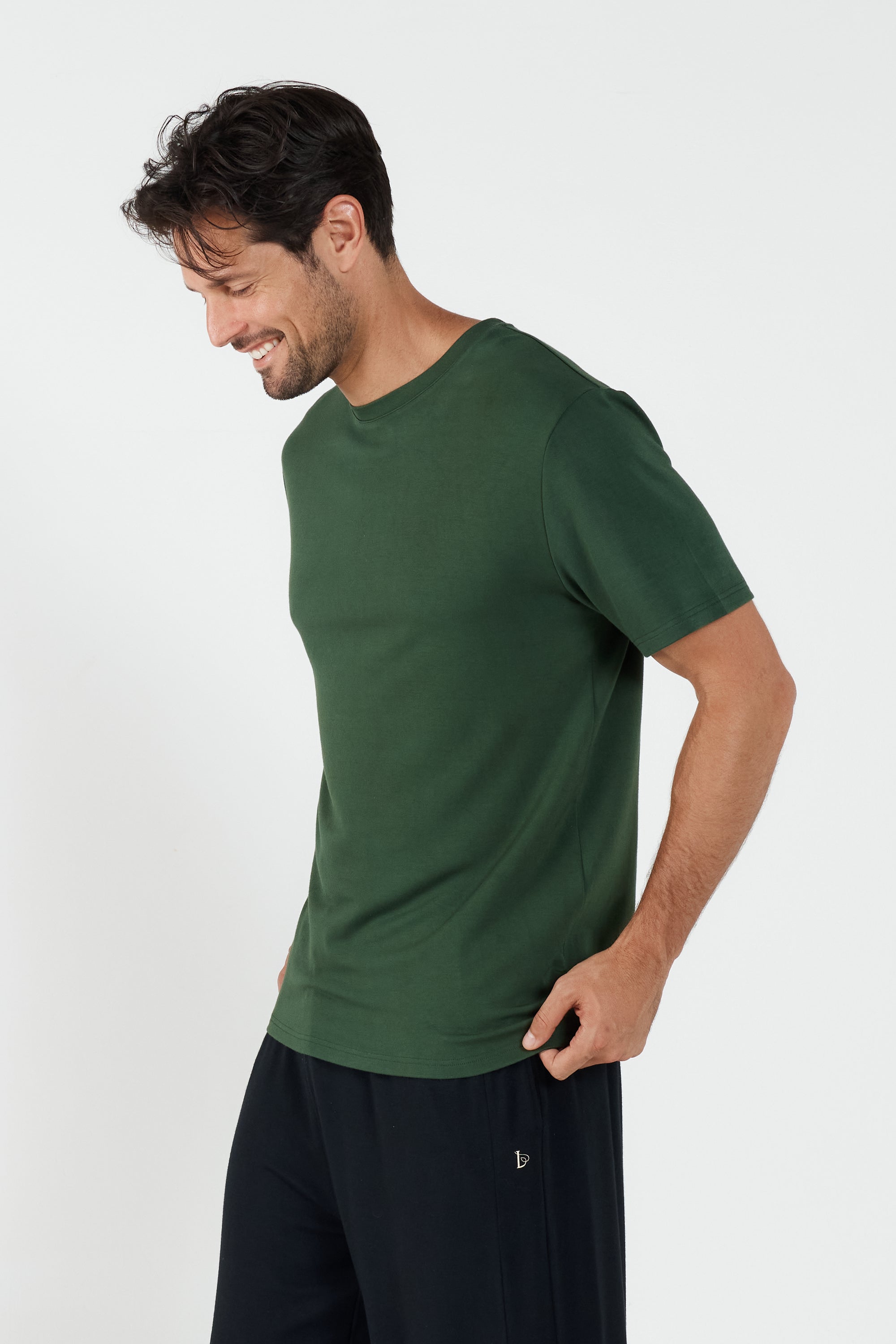 Como Crew Neck T-Shirt - Forest Green