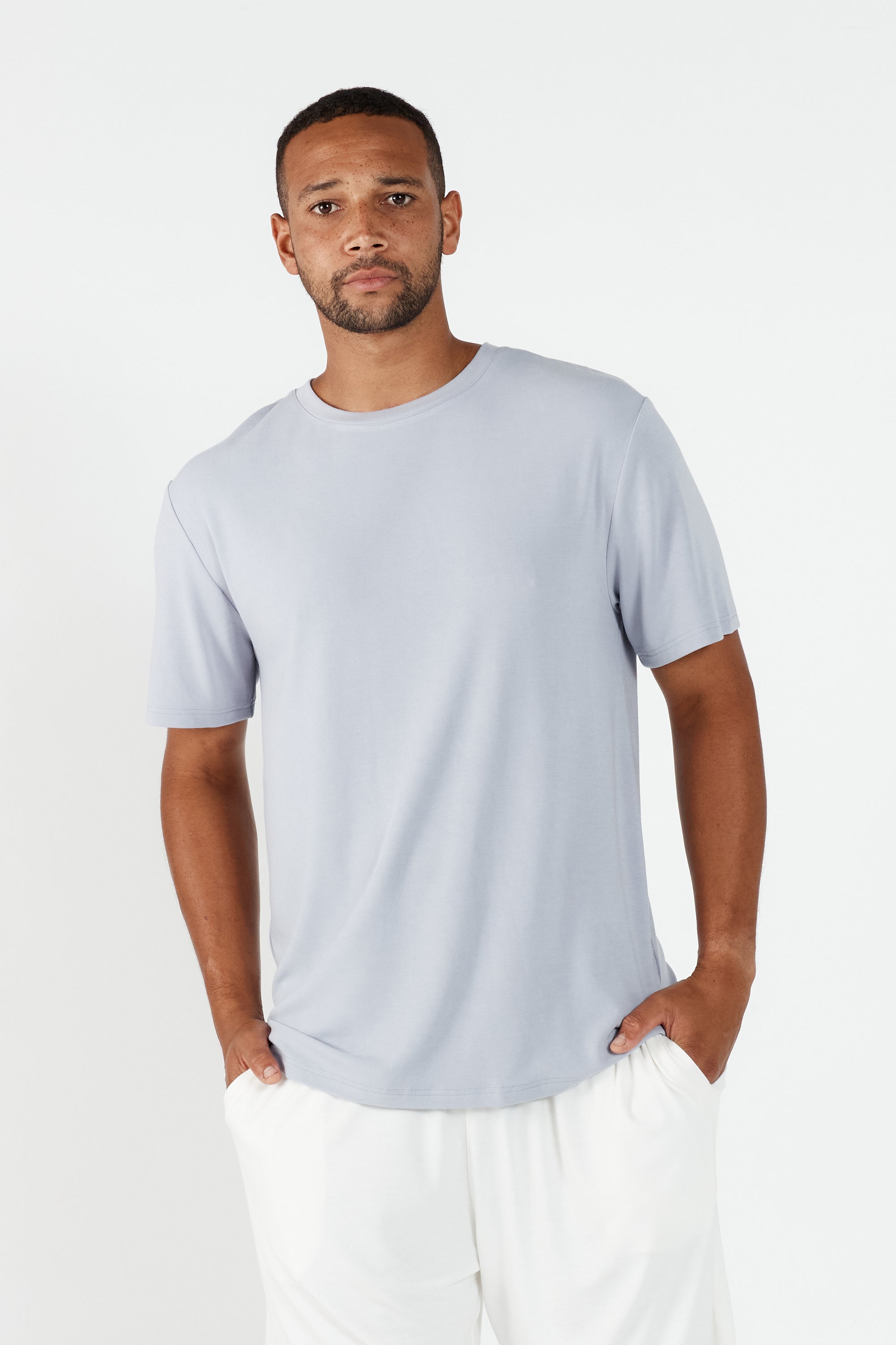 Como Crew Neck T-Shirt - Lavender Grey