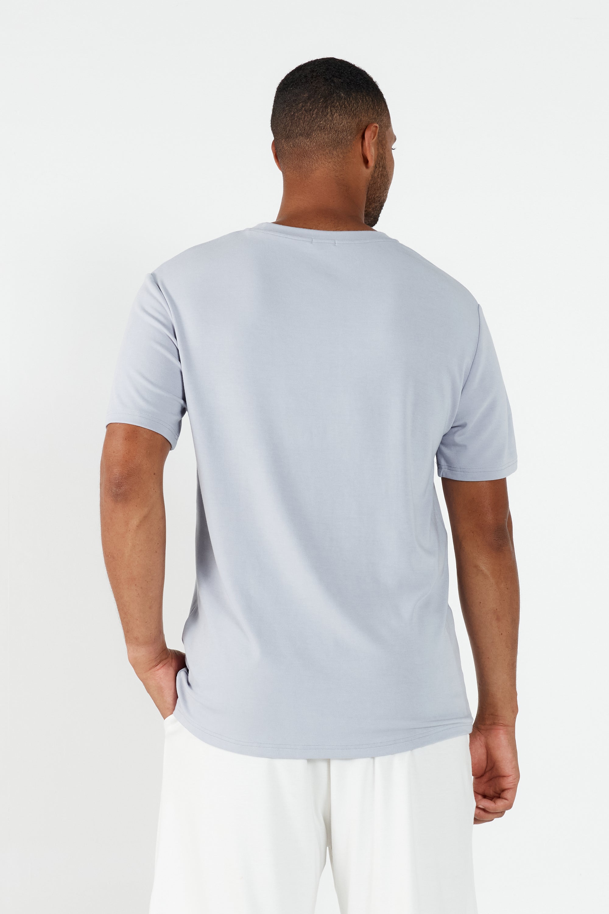 Como Crew Neck T-Shirt - Lavender Grey