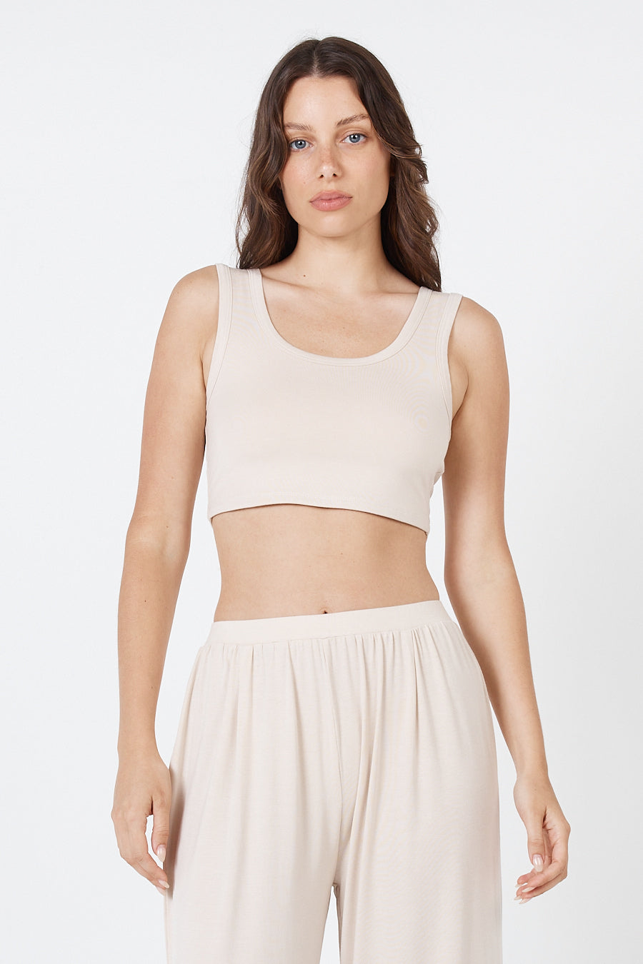 Como Crop Top - Beige