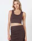 Como Crop Top - Brown