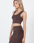 Como Crop Top - Brown