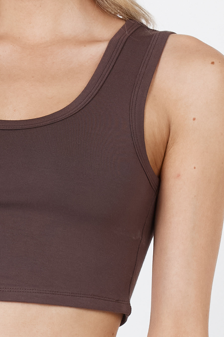Como Crop Top - Brown