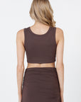 Como Crop Top - Brown