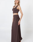 Como Crop Top - Brown