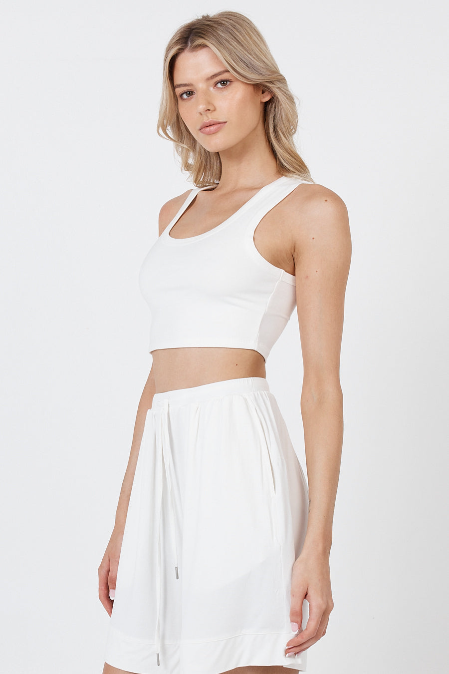 Como Crop Top - White