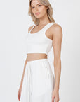 Como Crop Top - White