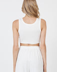 Como Crop Top - White
