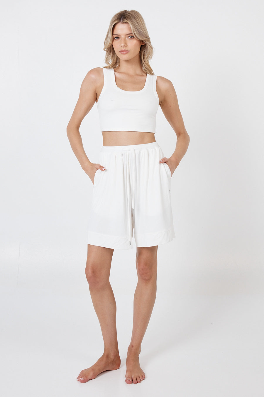 Como Crop Top - White
