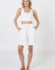 Como Crop Top - White