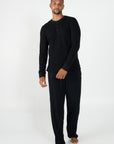 Como Henley Top - Black