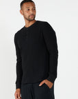 Como Henley Top - Black