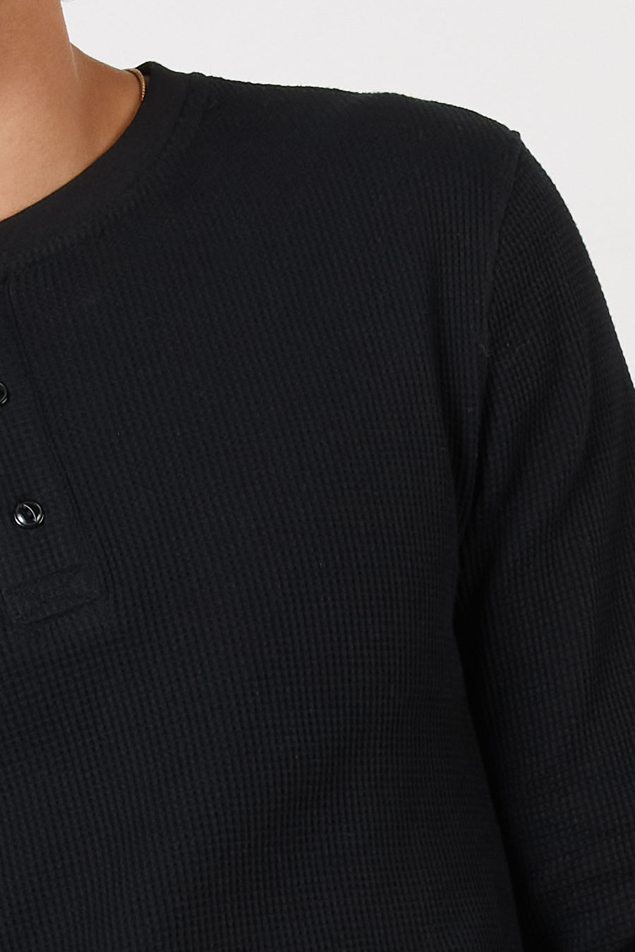 Como Henley Top - Black