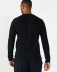 Como Henley Top - Black