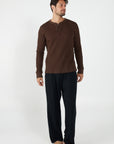 Como Henley Top - Brown