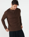Como Henley Top - Brown