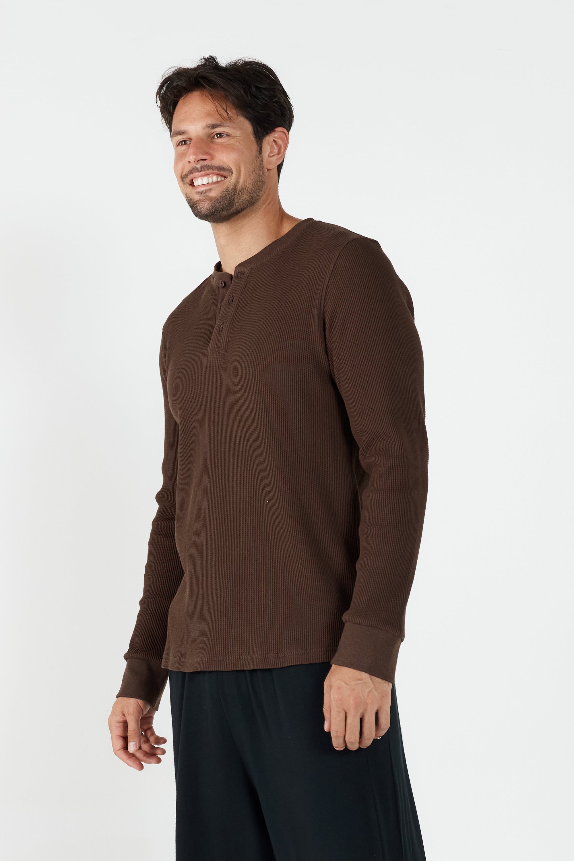 Como Henley Top - Brown