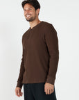 Como Henley Top - Brown