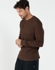 Como Henley Top - Brown