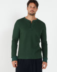 Como Henley Top - Forest Green