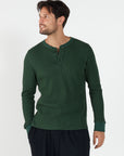 Como Henley Top - Forest Green