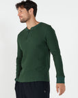 Como Henley Top - Forest Green