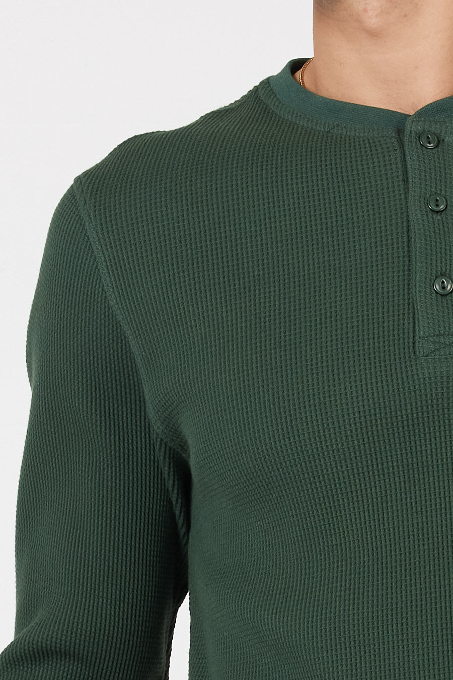 Como Henley Top - Forest Green