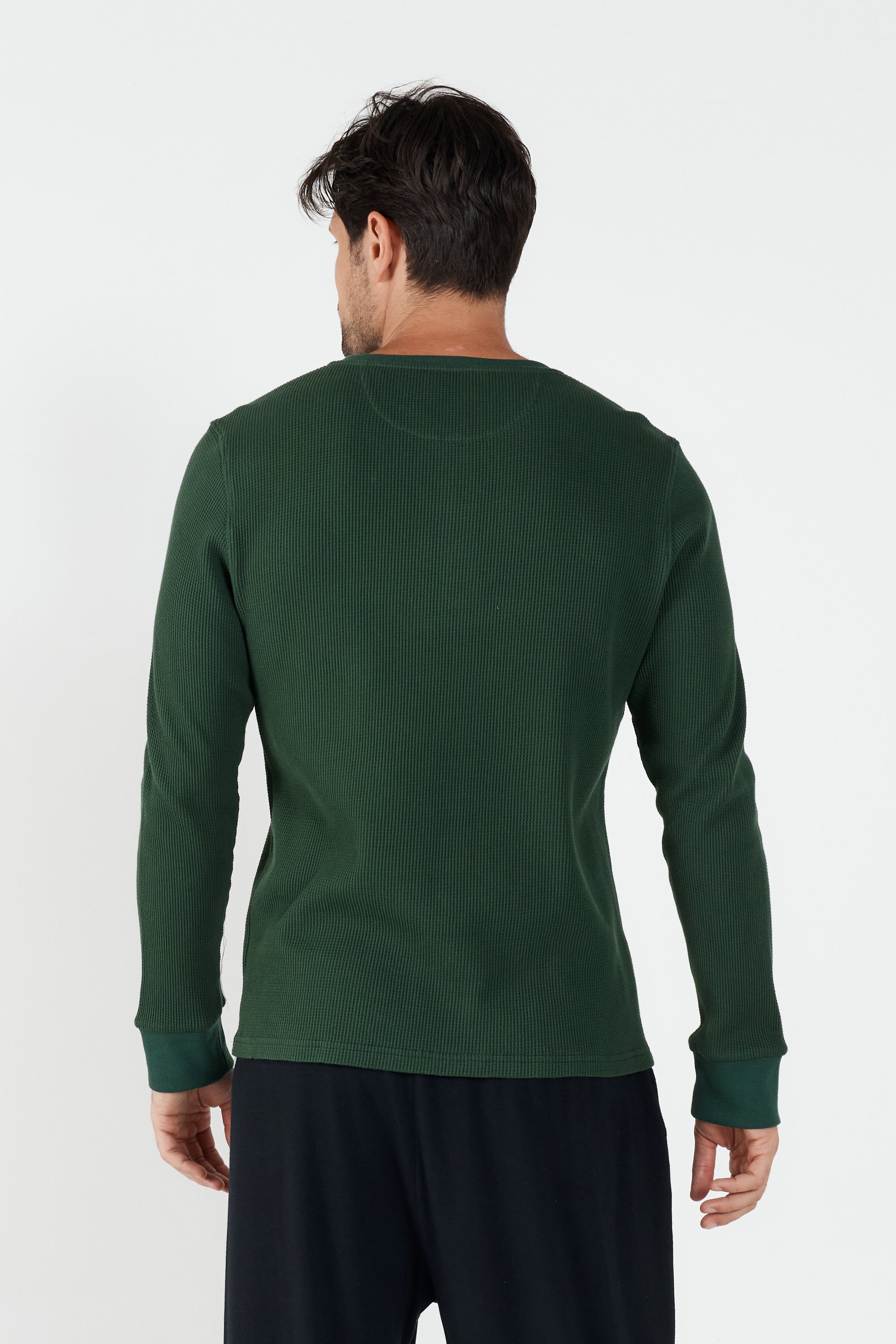 Como Henley Top - Forest Green