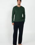 Como Henley Top - Forest Green