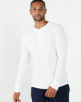 Como Henley Top - White
