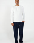 Como Henley Top - White
