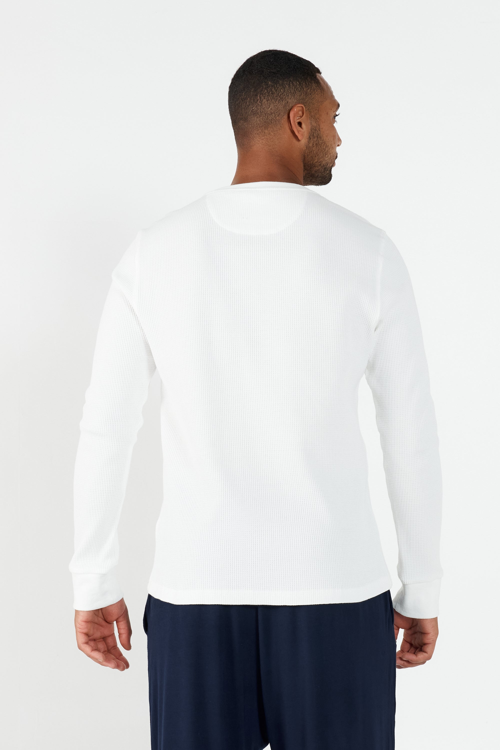Como Henley Top - White