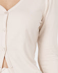 Como Long Sleeve Cardigan - Beige