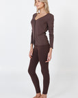 Como Long Sleeve Cardigan - Brown