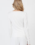 Como Long Sleeve Cardigan - White