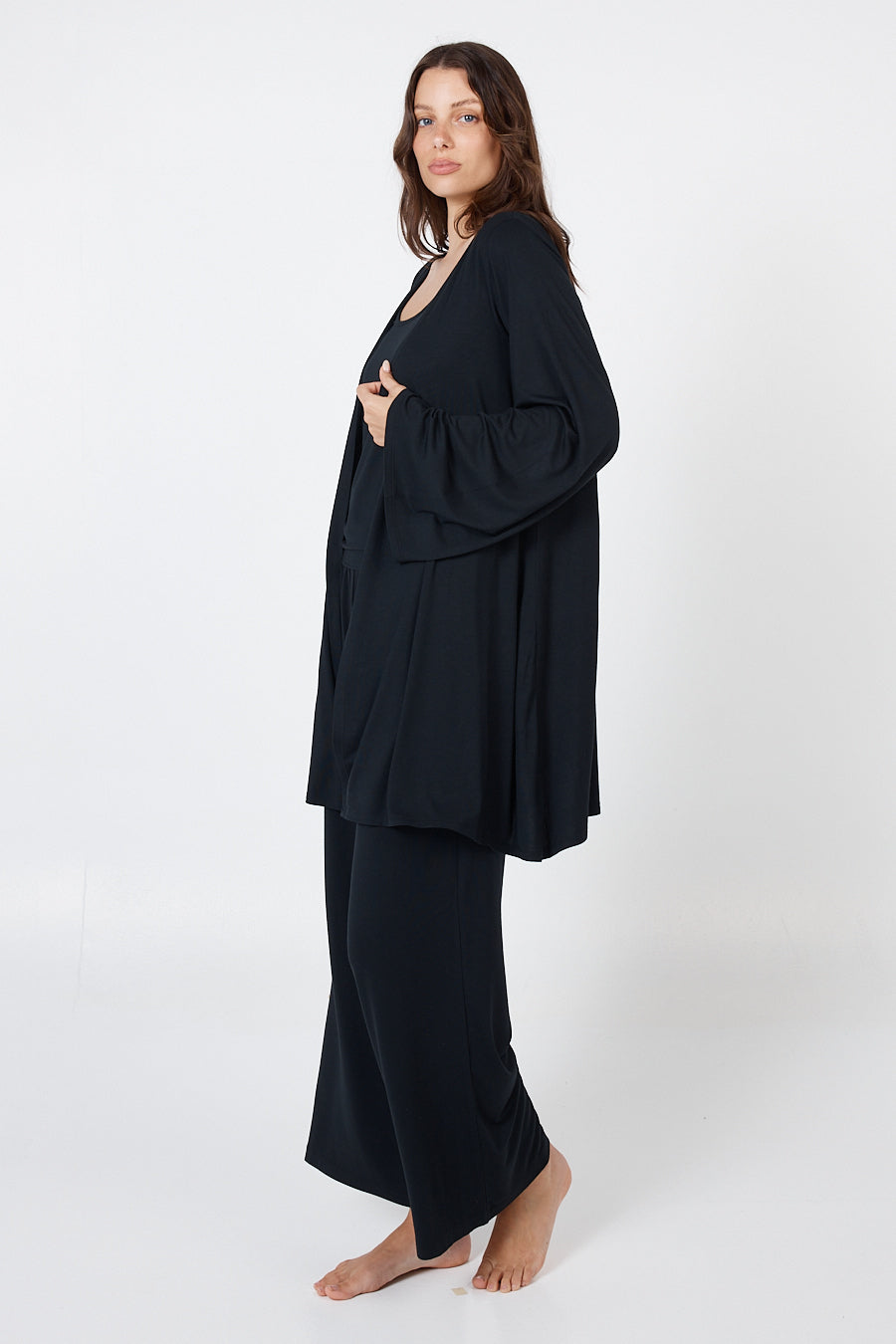 Como Lounge Robe - Black