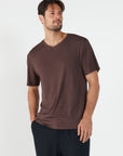 Como V-Neck T-Shirt - Brown