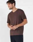 Como V-Neck T-Shirt - Brown
