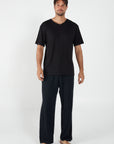 Como V-Neck T-Shirt - Black