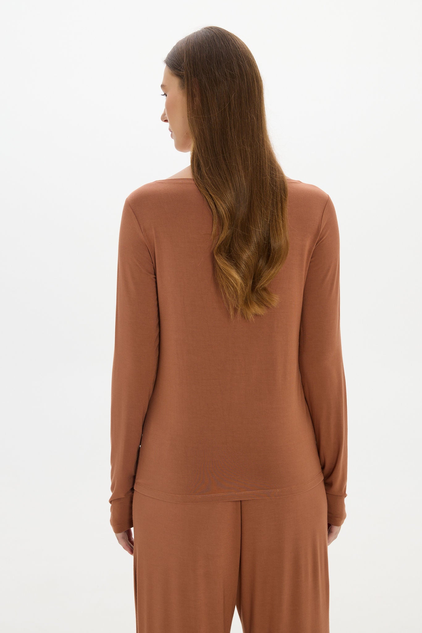La Palma Boat Neck Lounger Top - Earth